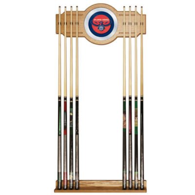 Atlanta Hawks NBA Billiard Cue Rack with Mirror
