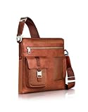 Piquadro Frame - Flat Nylon and Leather Pouch Bag
