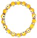 Flex Bracelet with Evil Eyes - Yellow - (Murano Glass & Zirconium Crystals)