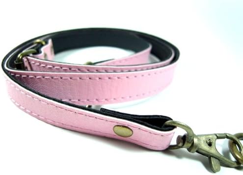 W 1 Cm Cheap Cost Pink PVC Straps , for Replace Old Strap for Purse, Handbag (Adjustable Straps).