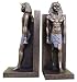 Ancient Egyptian Pharaoh Statue Bookends, Real Bronze Powder Cast Set of 2