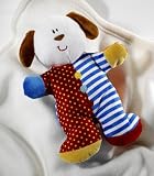 Bright Beginnings Flat Plush Rattle-Puppy