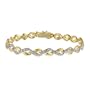 18k Gold Plated Sterling Silver Diamond-Accent Twisted Link Bracelet