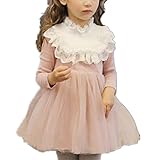 WIN キッズワンピース フォーマル女児 キッズ 服 子供 長袖 女の子 ガールズ ワンピース 韓国スタイル 結婚式 発表会 入園式 入学式 卒園式 卒業式 七五三 パーティー (120cm, ピンク
