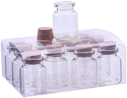 Longchuan Flat Bottom Test Tube with Stoppers Pack of 12 (Cork)