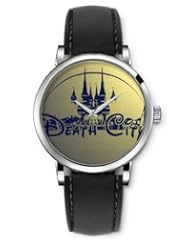 SPRAWL Aanalog Fashion Series Silver Ladies Watches of Genuine Black Leather Strap,Unique Wrist Watch for Women Girls Designed with blue castle