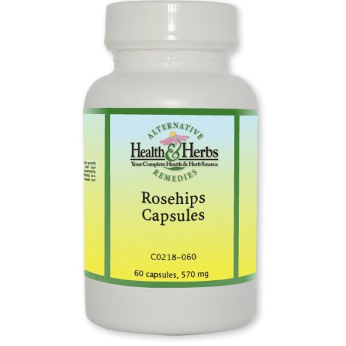 Alternative Health & Herbs Remedies Rosehips Capsules, 60-Count Bottle
