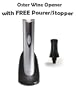 Oster 4207 Inspire Cordless Rechargeable Wine Bottle Opener With FREE Wine Pourer/Stopper