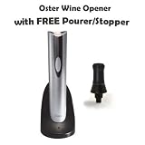 Oster4207InspireCordlessRechargeableWineBottleOpenerWithFREEWinePourer/Stopper