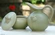 'Frog Fancy I,' sugar bowl and creamer