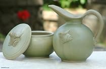 'Frog Fancy I,' sugar bowl and creamer