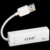 Portable 54Mbps USB Wireless WiFi AP Access Point Router Adapter White EDUP EP-2901 by DracoTek