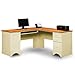 Sauder Harbor View Corner Computer Desk in Antiqued White