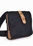 AmeriBag Manhattan Cotton Twill Cross-Body Bag - Black with Taupe
