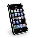 Tuff-Grip Slim-Line Leather Case Cover for Apple iPhone 3G - Black