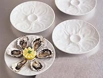 BIA Cordon Bleu White Porcelain Oyster Plates Set of 4