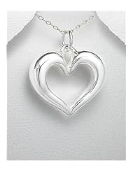 Heart Pendant Necklace In Sterling Silver