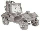 Golf Cart Clock Convertible Silver Tone