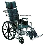 Wheelchair Transport 17 Black with Removable Desk Arms