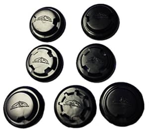 Elevation Training Mask Black Resistance Caps and Flux Valves, ONLY CAPS and VALVES
