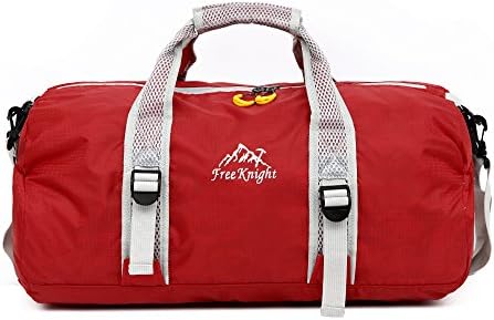 Folding outdoor travel bulk shoulder gym sports duffel bag , Yellow