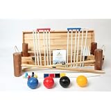 Wood Mallets Premium Garden Croquet Set, Garden, 4-Player