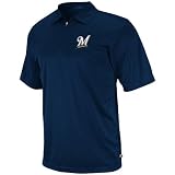 MLB Milwaukee Brewers Logo Tech 1/4 Zip Polo Mens