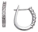 14k White Gold Diamond Hoop Earrings (1/2ctw, I, I1)