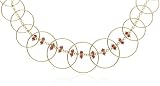 14k Yellow Gold Circle Link Chain Necklace, 17