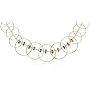 14k Yellow Gold Circle Link Chain Necklace, 17"