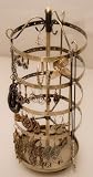 Earring Tree, Holder, Organizer, Antique Bronze (gold tone) Metal, Circular, Round, Turns Manually, Rotates, Holds 45 Pair of Earrings Plus More! Earring-Go-Round, Patent Protected, Est. 2009