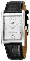 Tommy Hilfiger Men's Black Leather Strap Watch #1710176