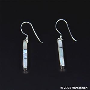 Mother of Pearl Segmented Hook Earrings