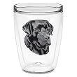 Black Lab 16 oz Insulated Beverage Tumbler, Clear