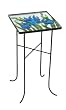 Evergreen 2GM225 Square Glass-Top Side Table, Iris, 22-Inches Tall x 11-Inche... Evergreen 2GM225 Square Glass-Top Side Table, Iris, 22-Inches Tall x 11-Inche...