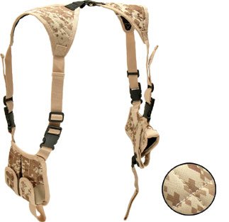 Deluxe Universal Horizontal Shoulder Holster (Desert Digital Camo)