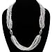 EXP Handmade Quartz & Silver Four-Strand Necklace