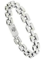 Sterling Silver Pantera Type Link Bracelet 3/8 inch wide, sizes 8, 8.5 & 9 inch