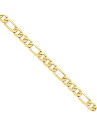 14k 10mm Flat Figaro Chain
