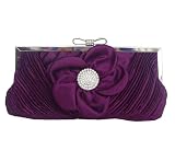 Antique Victorian Applique Plated Brooch Beaded clutch bag