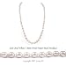 Single Strand 22 Inch 7-8mm white Oval Shape Freshwater Cultured Pearl Necklace