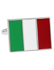 Jewelry: Italian Flag Italy Cufflinks with a Presentation Gift Box - MRCUFF