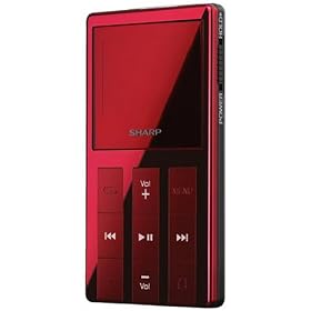 SHARP �f�W�^���I�[�f�B�I�v���[���[ ���������� 512MB mini SD�J�[�h�X���b�g���� ���b�h MP-B200-R