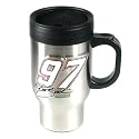 Stainless Steel Nascar Travel Mug - Kurt Busch #97