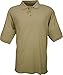 Colorado Timberline Men's Edinburgh Polo Shirt 100% Cotton w/ Anti-Roll Collar (Medium, Khaki Beige)