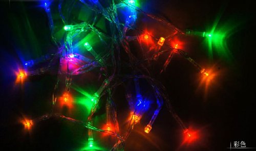 Hkbayi Mix-color 5m / 500cm 50 LED String Lights strip rope RGB light Battery Operated Without the power cord to limit XMAS Christmas Wedding Outdoor Party safe light