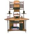 Apollo Corner Computer Tower Desk Pewter/Teak Finish By Studio RTA Furniture