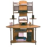 Review Studio RTA Furniture 20659 / Apollo Corner Computer Tower Desk Pewter/Teak Finish By Studio RTA Furniture