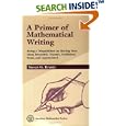 A Primer of Mathematical Writing: Being a Disquisition on Having... by  Steven G. Krantz