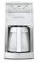 Cuisinart DGB-600BCW Grind-and-Brew Thermal 10-Cup Automatic Coffeemaker, White and Brushed Stainless